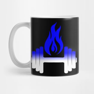 Free Strength Fitness - white and blue Mug